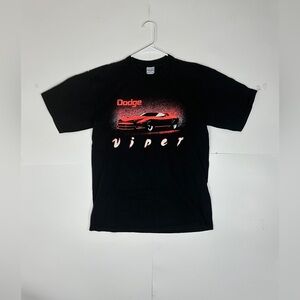 Vintage Dodge Viper Graphic T-Shirt Mens Size XL Black Tee 1990s Sports Car Y2K